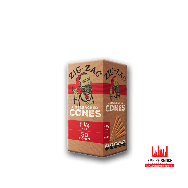 ZIG ZAG CONE KING SIZE UNBLEACHED PACK OF 50 CONES Empire Smoke
