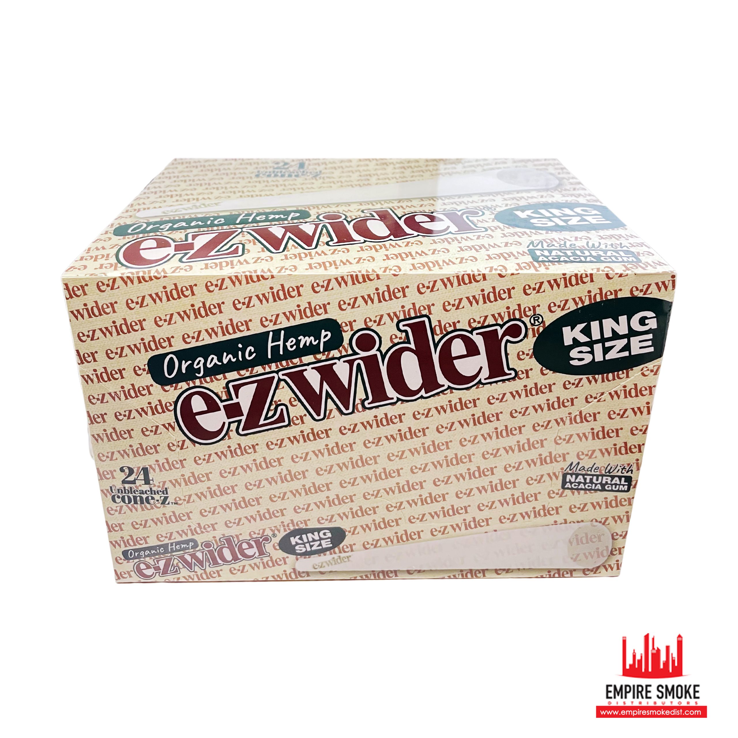 EZ WIDER CONEZ KING SIZE UNBLEACHED 24 PER BOX Empire Smoke Distributors