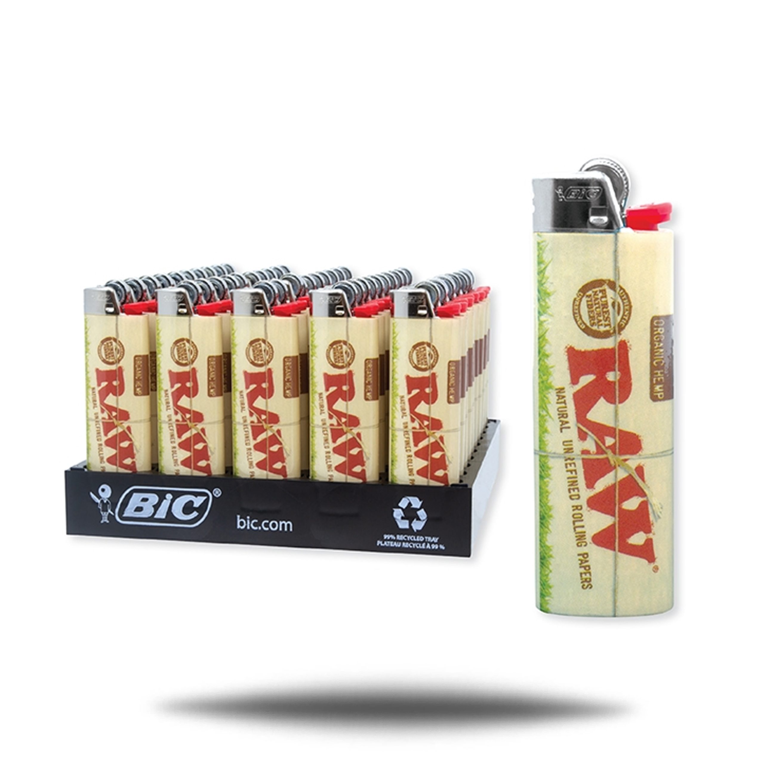 BIC RAW LIGHTER ORGANIC 50CT DISPLAY Empire Smoke Distributors