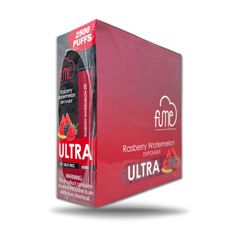 FUME ULTRA DISPOSABLE RASBERRY WATERMELON 2500PF BOX OF 10 Empire