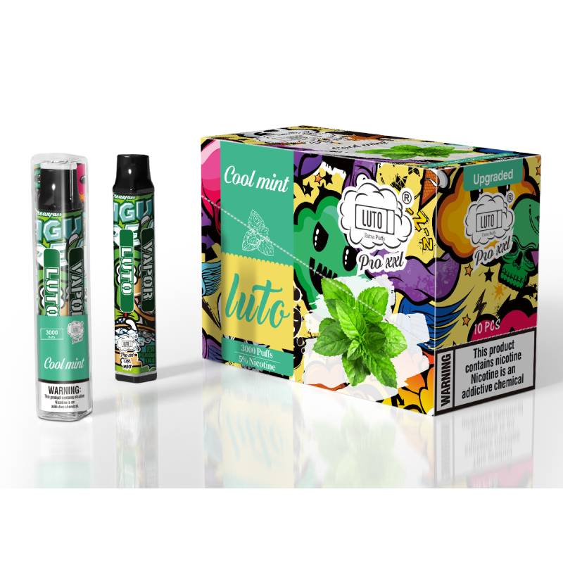LUTO PRO XXL 3000PF DISPOSABLE COOL MINT BOX OF 10 Empire Smoke