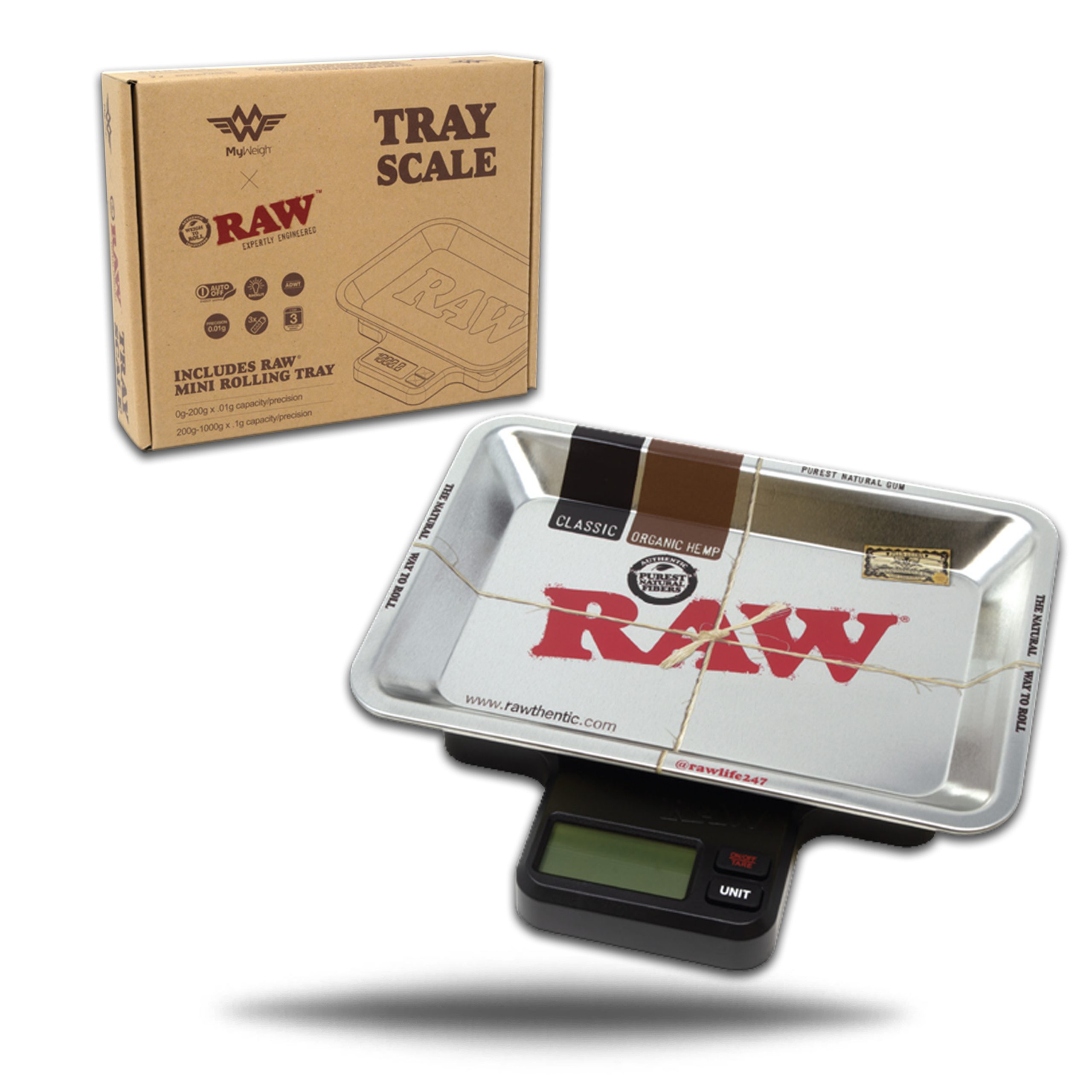 My Weigh X RAW Tray Digital Scale With Mini RAW Rolling Tray 1000g -   Sweden