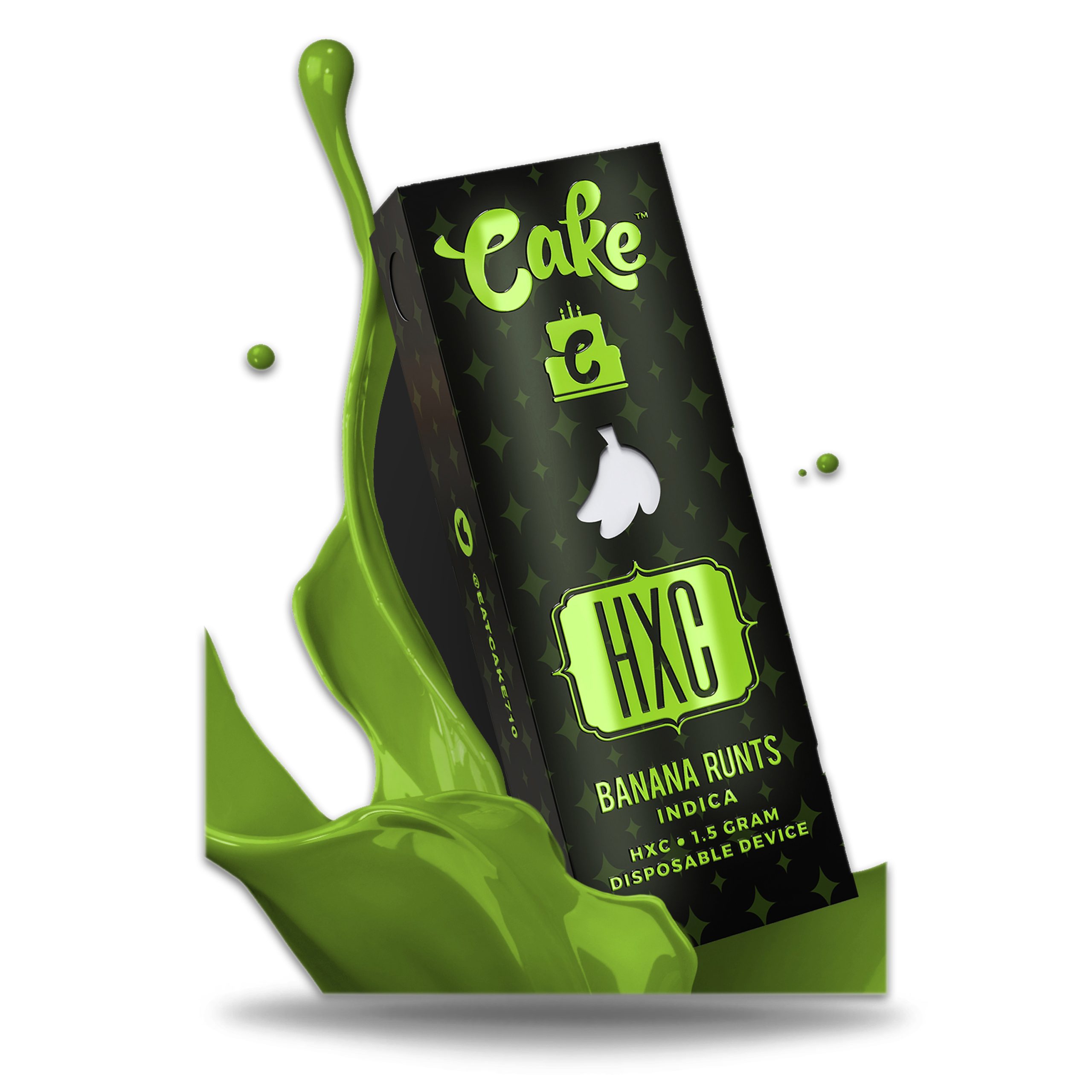 CAKE HXC DISPOSABLE BANANA RUNTS (INDICA) 1.5GM BOX OF 5 Empire Smoke Distributors