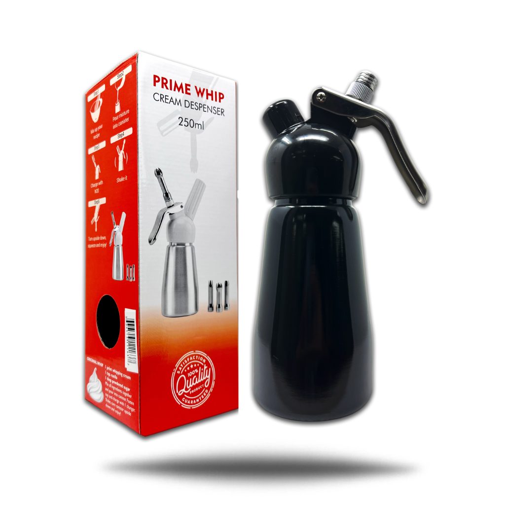 PRIME WHIP CREAM DISPENSER REGULAR 250ML BLACK Empire Smoke Distributors