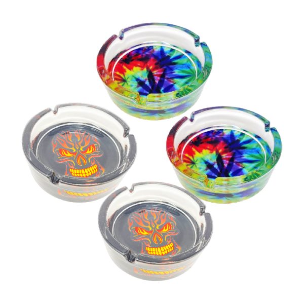 6.25″ Mix Design Glass Ashtrays