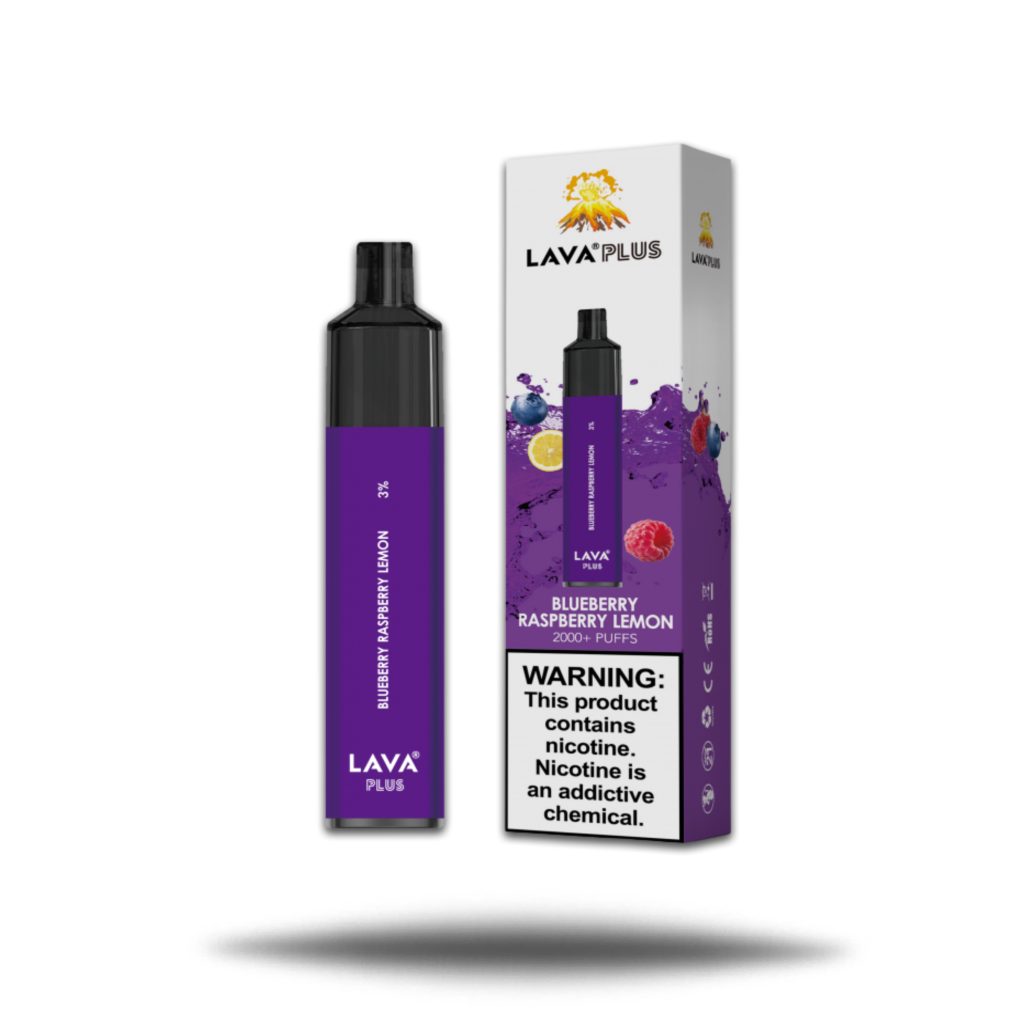 LAVA PLUS DISPOSABLE 2600PF BLUEBERRY RASPBERRY LEMON BOX OF 10