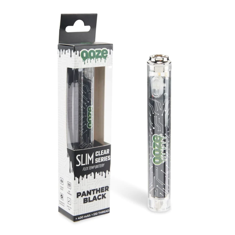 OOZE SLIM CLEAR SERIES VAPE PEN 400MAH PANTHER BLACK Empire Smoke