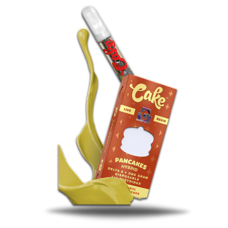 CAKE DELTA 8 LIVE RESIN CARTRIDGE 1GM PANCAKES (HYBRID) BOX OF 5