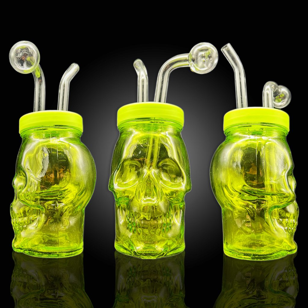 8″ SKULL JAR OIL BURNER Empire Smoke Distributors