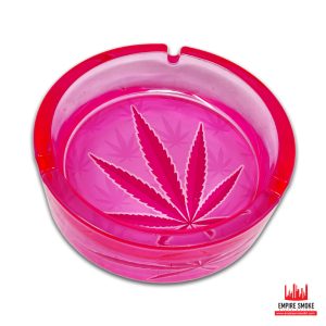 6.25''Pink Kush Leaf Glass Ashtray
