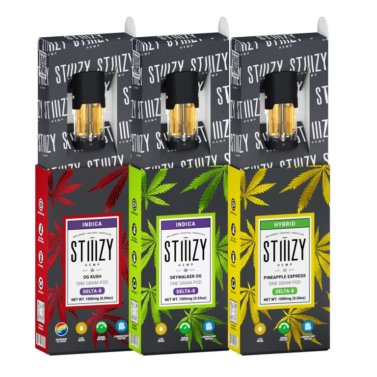 STIIIZY 1GM POD DELTA 8 BOX OF 10 Empire Smoke Distributors