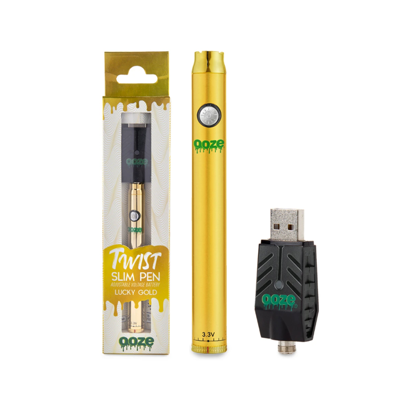 OOZE TWIST SLIM PEN 320MAH LUCKY GOLD - Empire Smoke Distributors