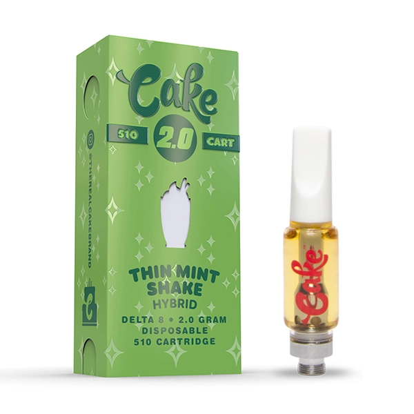 CAKE DELTA 8 510 CARTRIDGE 2GM THIN MINT SHAKE (INDICA) BOX OF 5