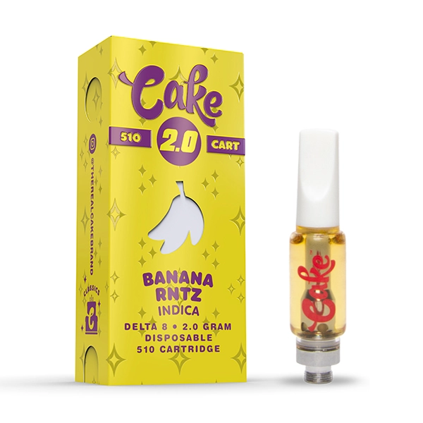 CAKE DELTA 8 510 CARTRIDGE 2GM BANANA RNTZ (INDICA) BOX OF 5 Empire
