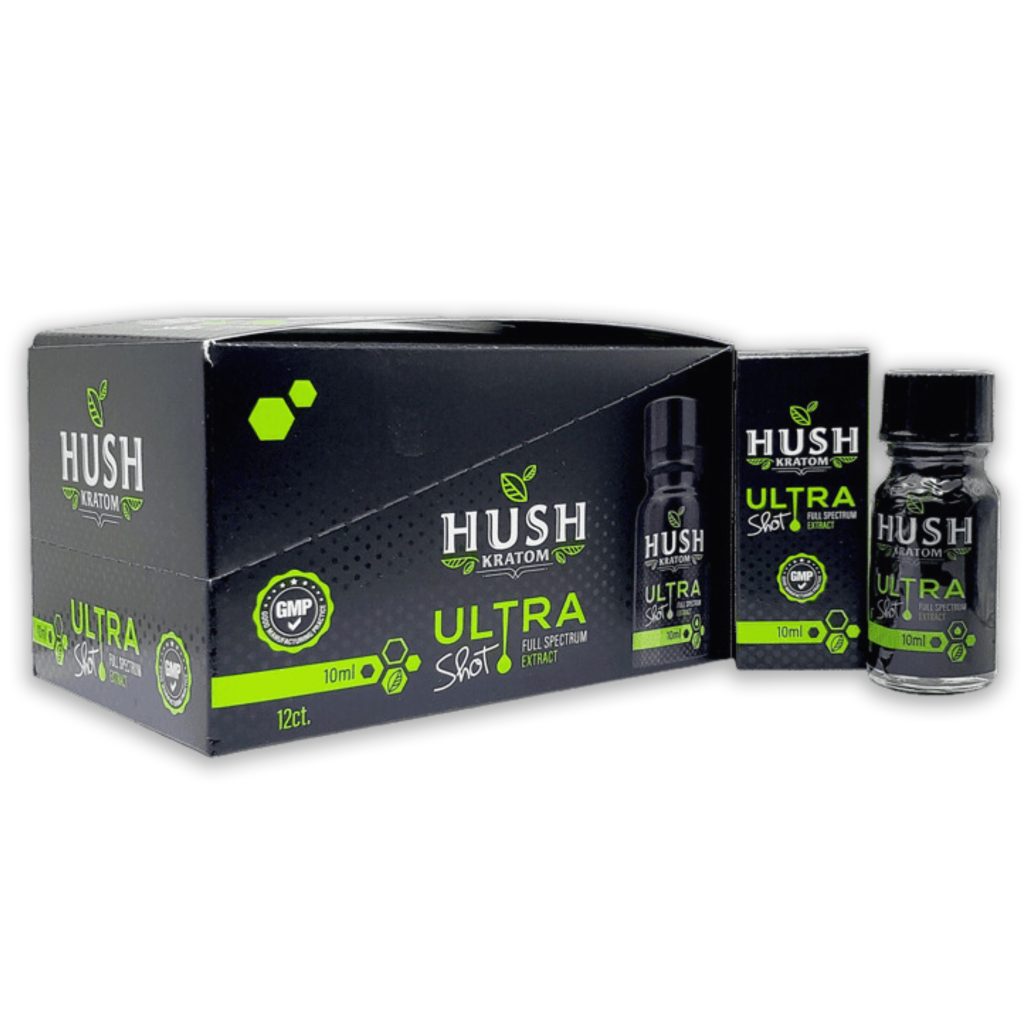 HUSH KRATOM SHOT ULTRA -BOX OF 12 - Empire Smoke Distributors