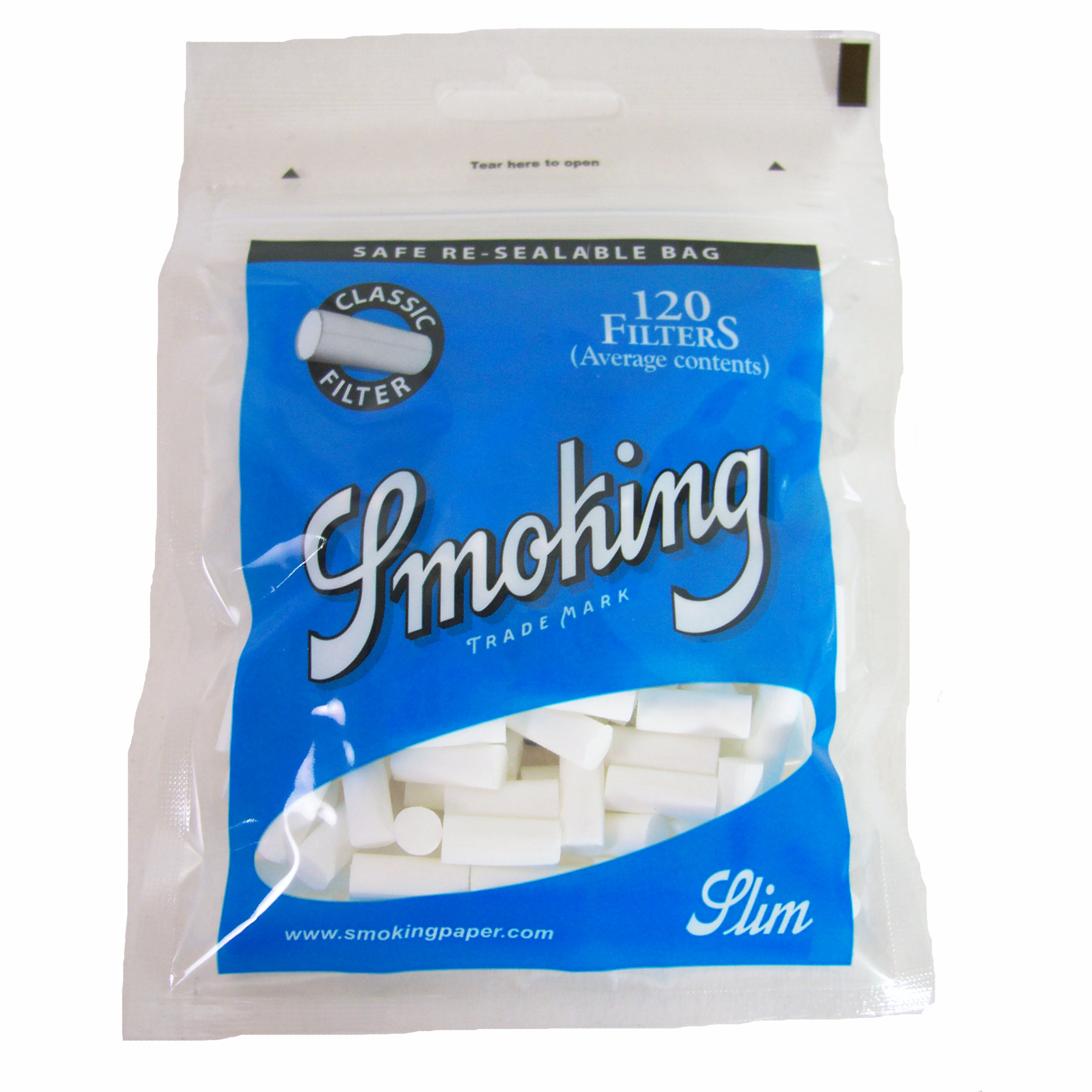 SMOKING SLIM FILTERS BLUE CLASSIC 30 BAG PER BOX Empire Smoke