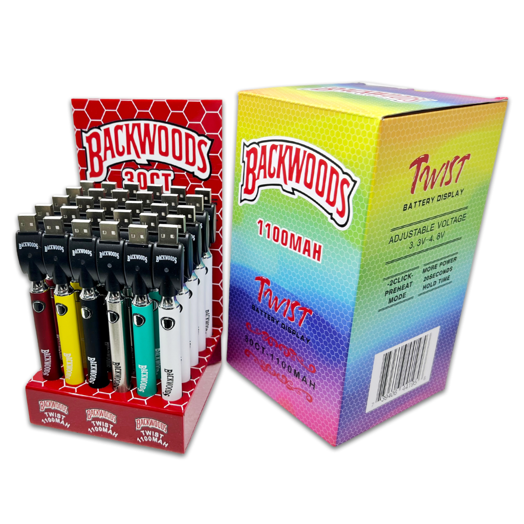 BACKWOODS TWIST BATTERY DISPLAY 1100MAH 30CT – Empire Smoke Distributors