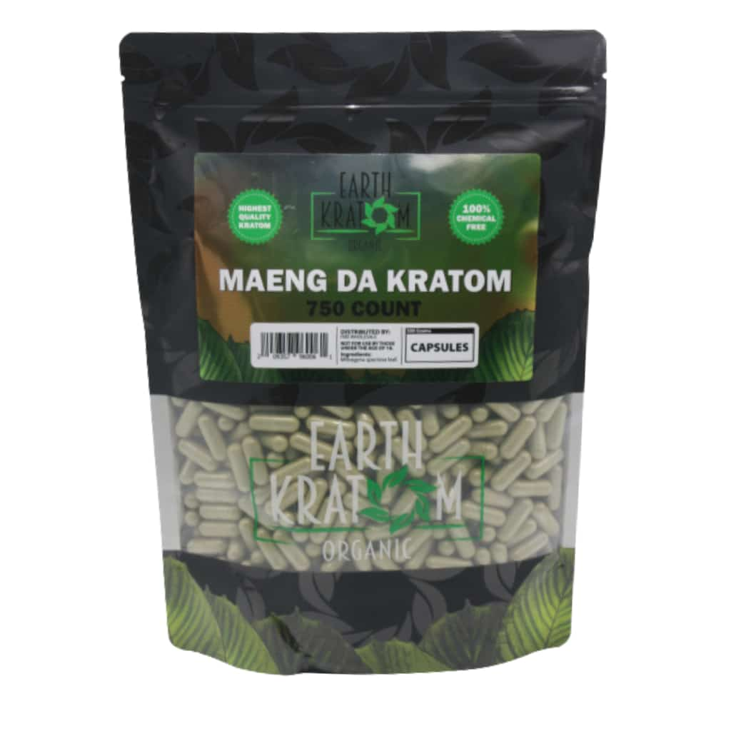 EARTH KRATOM 750CT CAPSULE MAENG DA - Empire Smoke Distributors