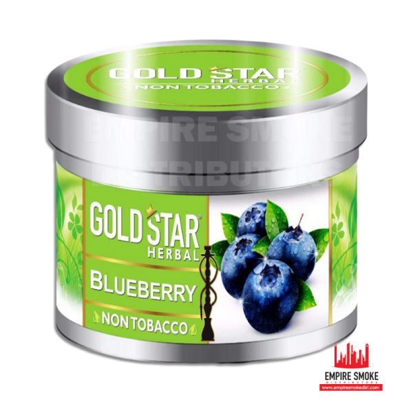 GOLDSTAR Herbal NON Tobacco Smoke BLUEBERRY Flavor Premium Hookah 200 gm