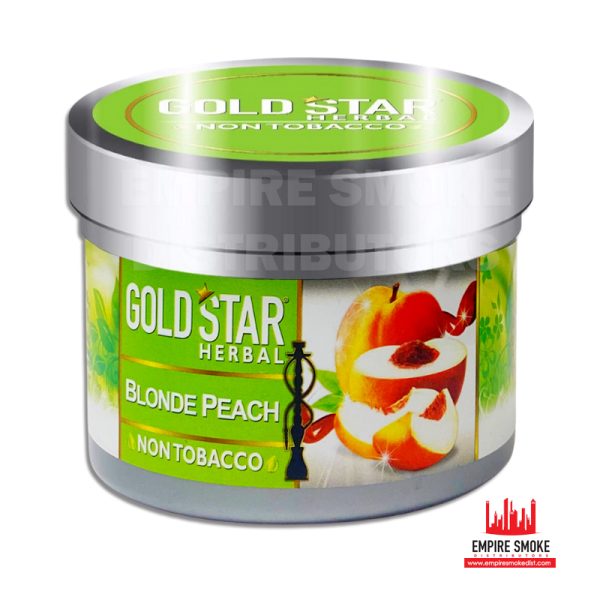 GOLDSTAR Herbal NON Tobacco Smoke BLONDE PEACH Flavor Premium Hookah 200 gm