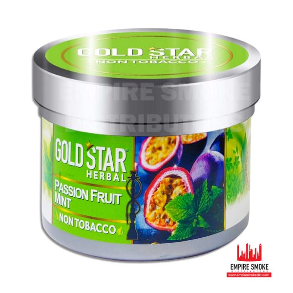 GOLD STAR PASSION FRUIT MINT HERBAL NON TOBACCO Empire Smoke Distributors
