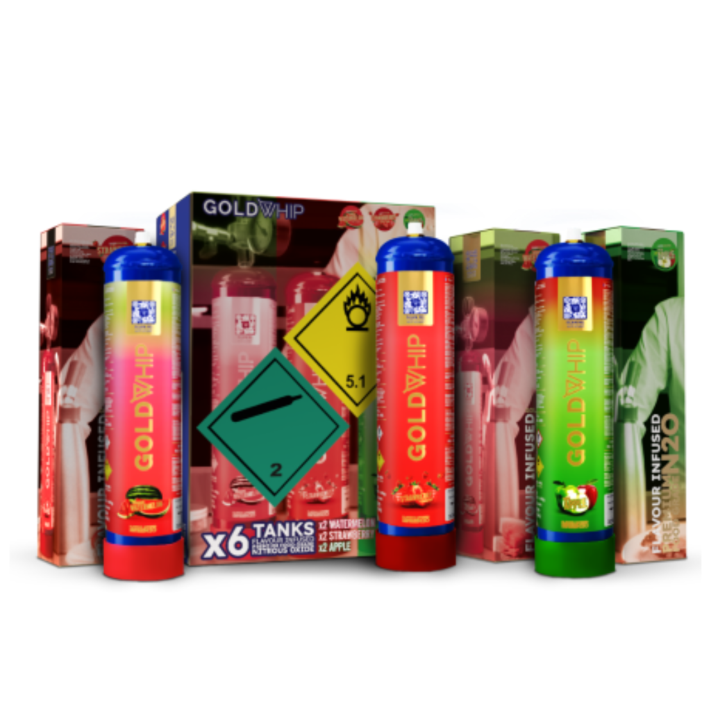 GOLD WHIP CREAM CHARGER 615G CYLINDER FLAVOURED (WALTERMELONSTRAWBERRY