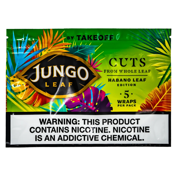 JUNGO LEAF CUTS HABANO LEAF 5CT PACK -BOX OF 10 PACK - Empire Smoke ...