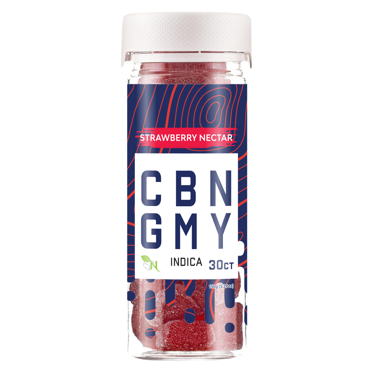 AGFN CBN GMY GUMMIES 1500MG STRAWBERRY NECTAR (INDICA) 30CT JAR