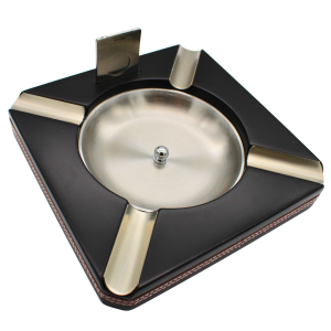 Kingstar Square Wooden Ashtray with Cutter