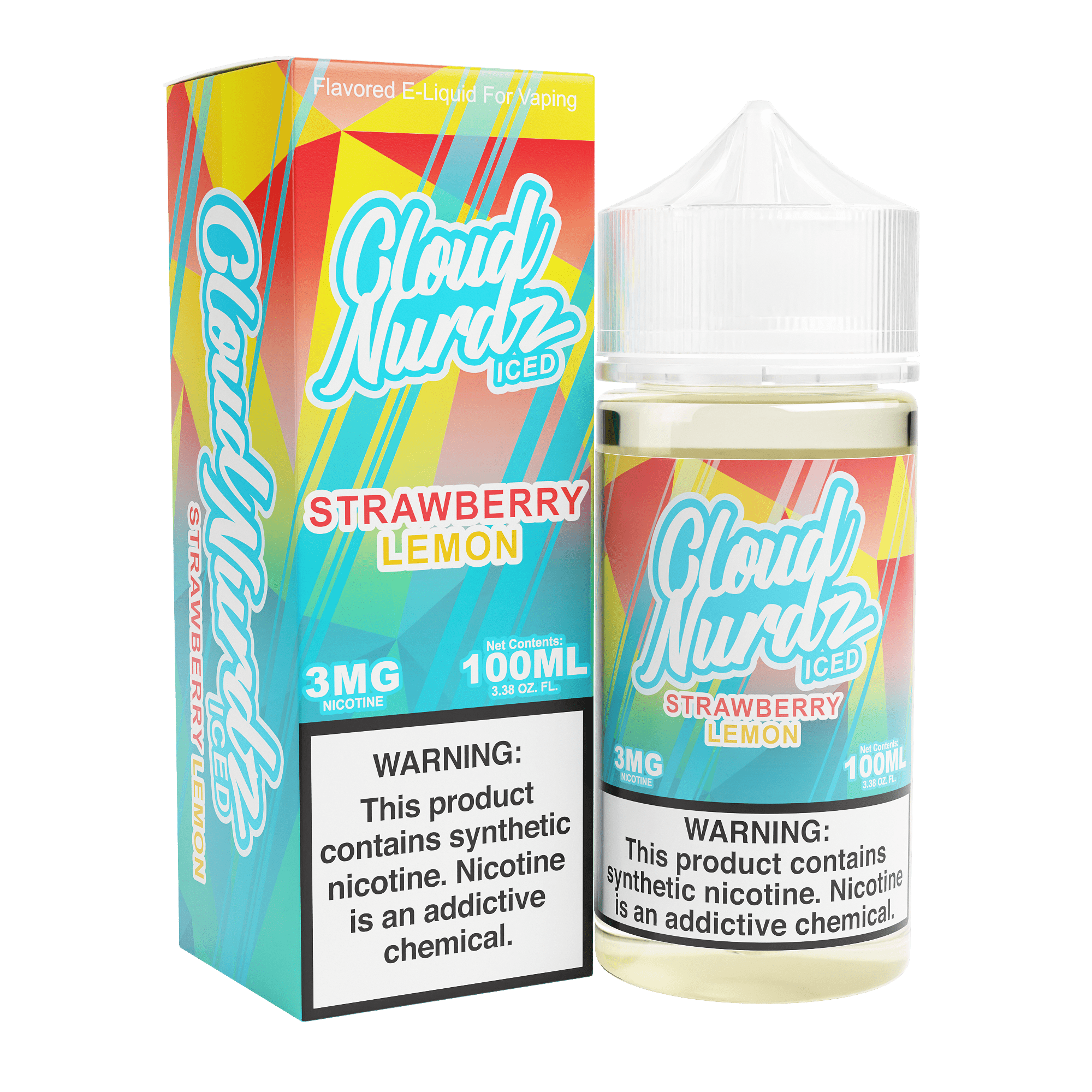 CLOUD NURDZ ELIQUID ICED STRAWBERRY LEMON 6MG 100ML Empire Smoke Distributors