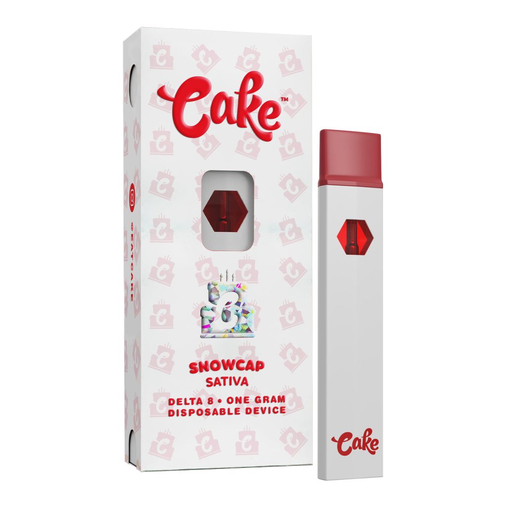 CAKE DELTA 8 DISPOSABLE SNOWCAP (SATIVA) 1GM BOX OF 5 Empire Smoke