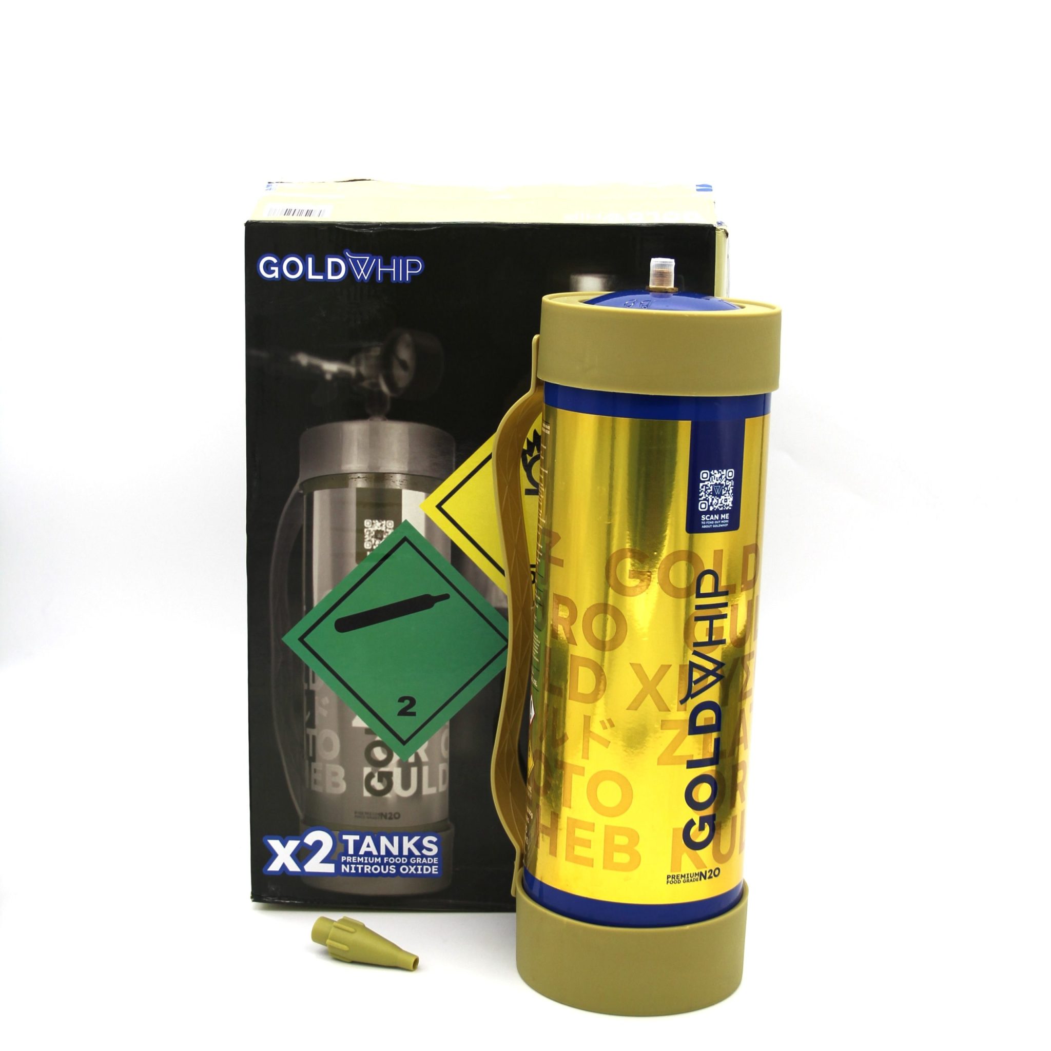 GOLD WHIP CREAM CHARGER GOLD EDITION 3.3L BOX OF 2 Empire Smoke