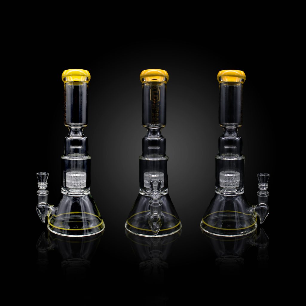 10″ URBAN GLASS MATRIX SHOWER HEAD PERC BEAKER Empire Smoke Distributors