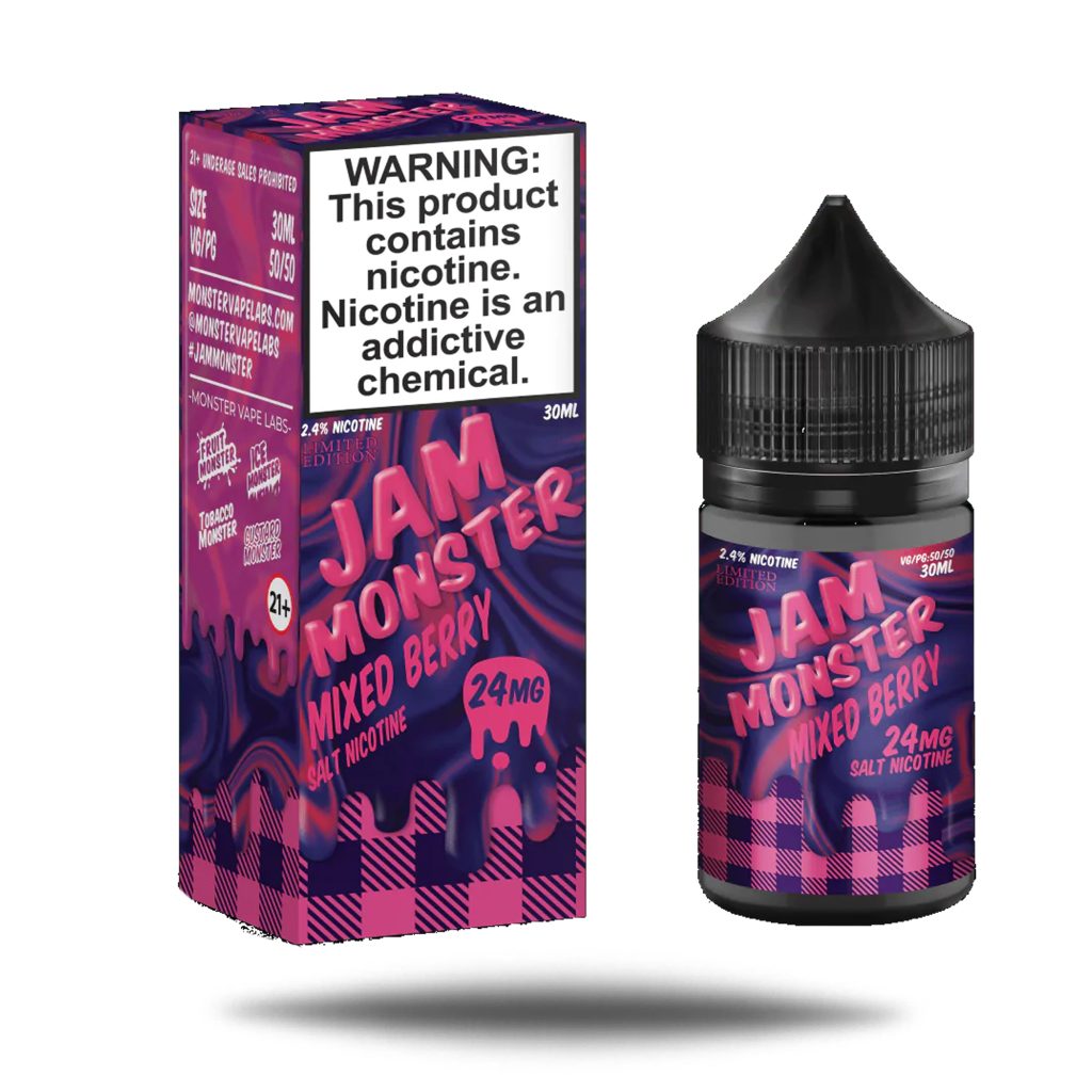 JAM MONSTER SALT MIXED BERRY 48MG 30ML - Empire Smoke Distributors