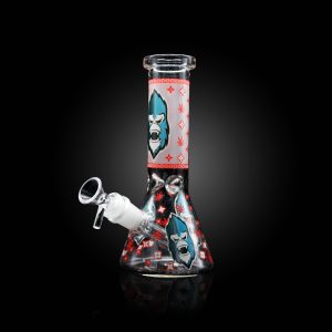 1pc,23cm/9inch,Glass Bubbler With Fixed Diffuser Downstream Water Pipe,Hand  Painted Colored Polymer Clay Glass ,Creative Monster Smoking Pipe,Glass  Smoking Pipes,Thick Cool Glass Water Pipes,Handicraft Ornament For home  Office,Glass Smoking Items,Glass