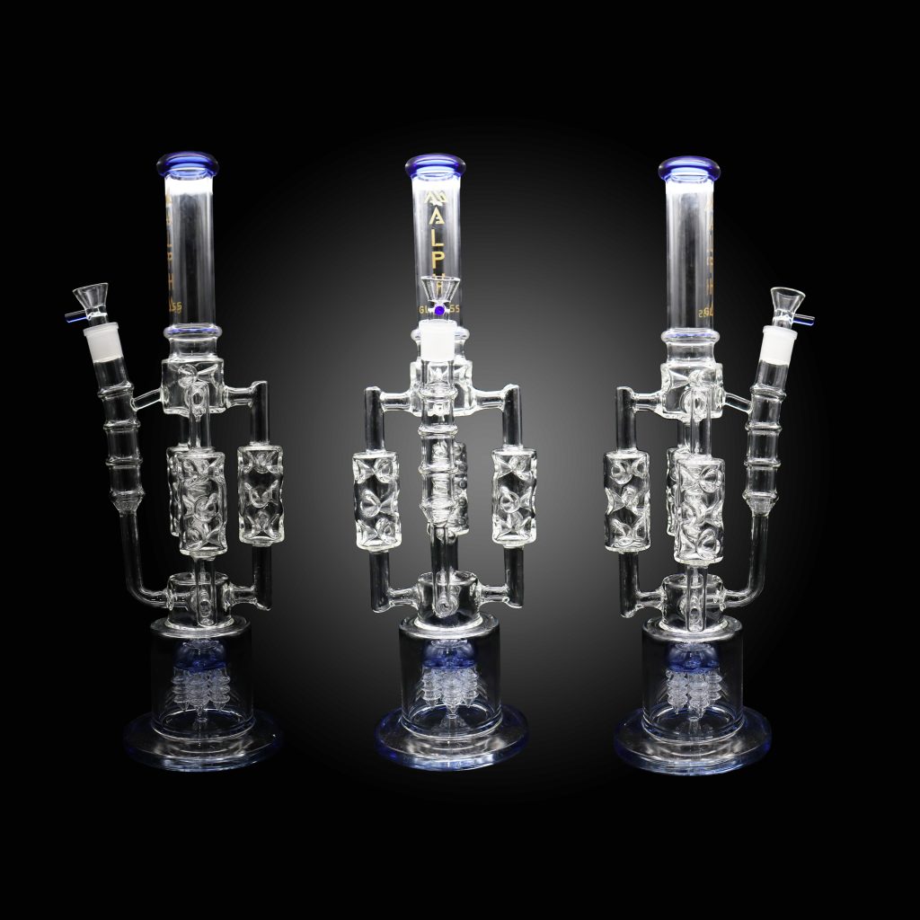 ALPHA 19'' STRAIGHT TUBE WITH TRIPLE ICE PINCH CLEAR GLOBE WITH INLINE
