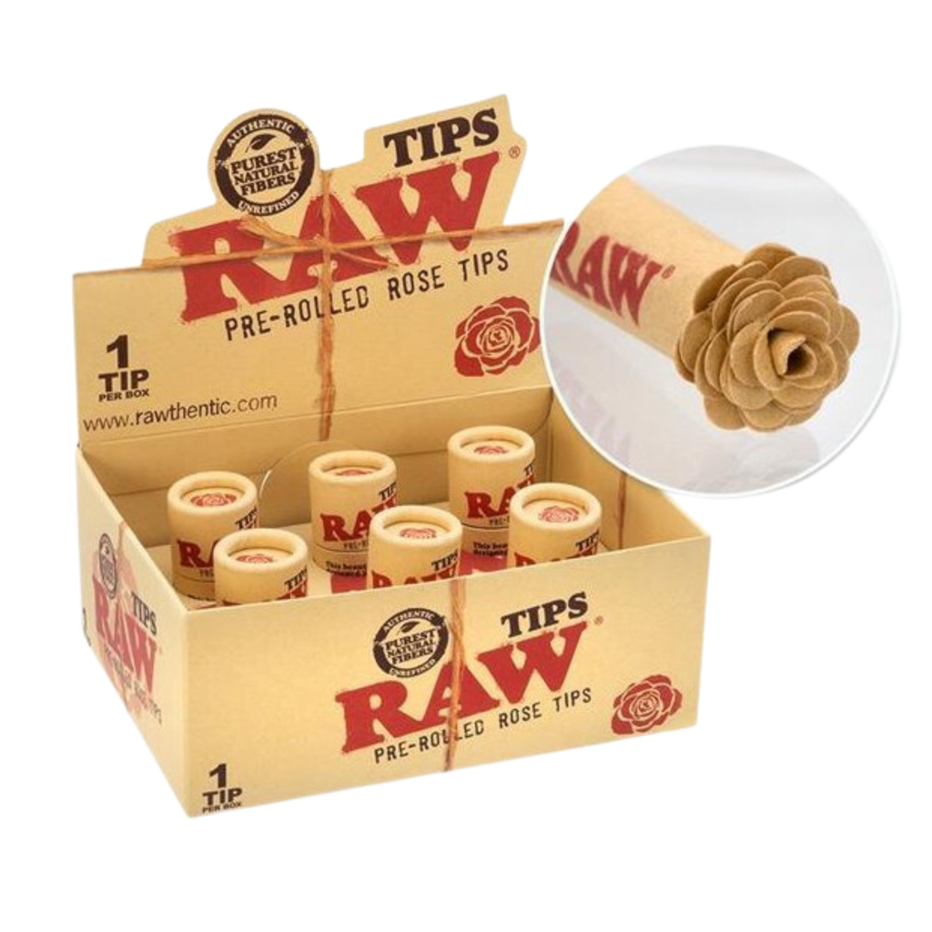 RAW PRE ROLLED ROSE TIPS 6CT BOX - Empire Smoke Distributors