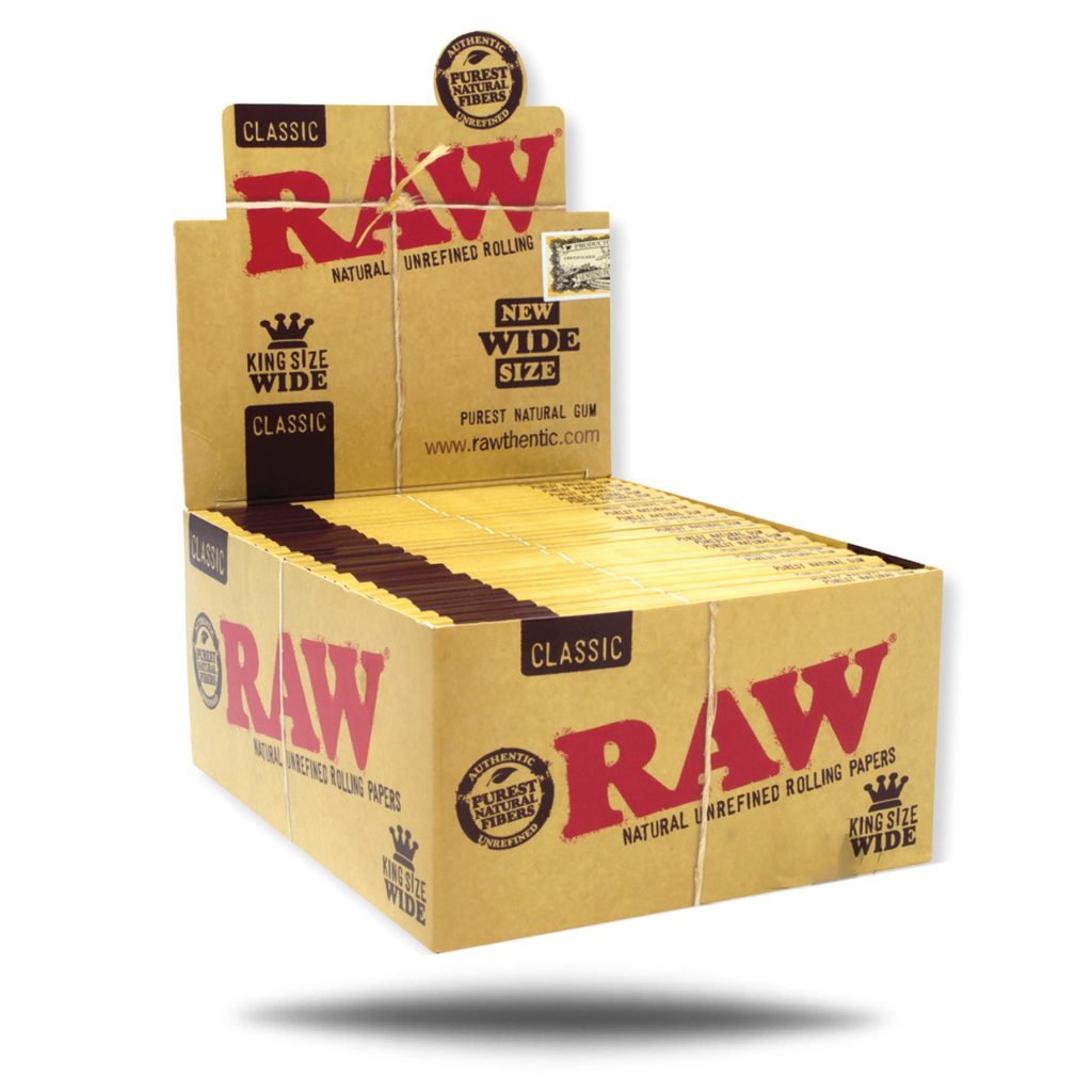 RAW WIDE KING SIZE CLASSIC ROLLING PAPER 50 PER BOX Empire Smoke