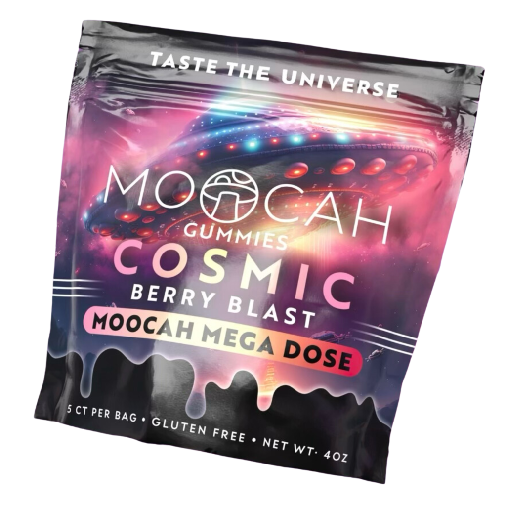 MOOCAH MEGA DOSE GUMMIES COSMIC BERRY BLAST – 5CT PACK 12 PACK IN A BOX