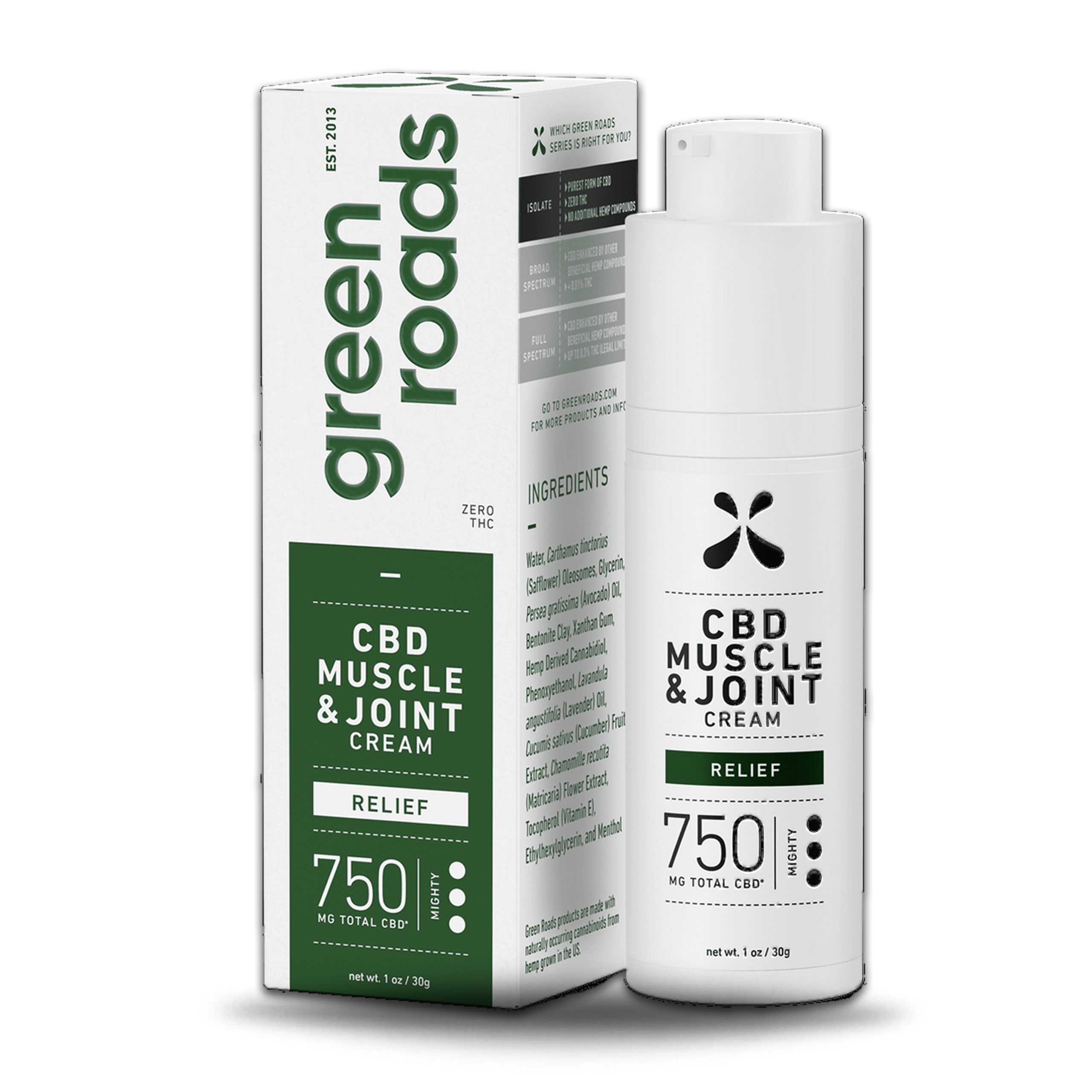 Green Roads Muscle And Joint Cream Relief 750mg 1oz Isolate Empire Smoke Distributors 4757