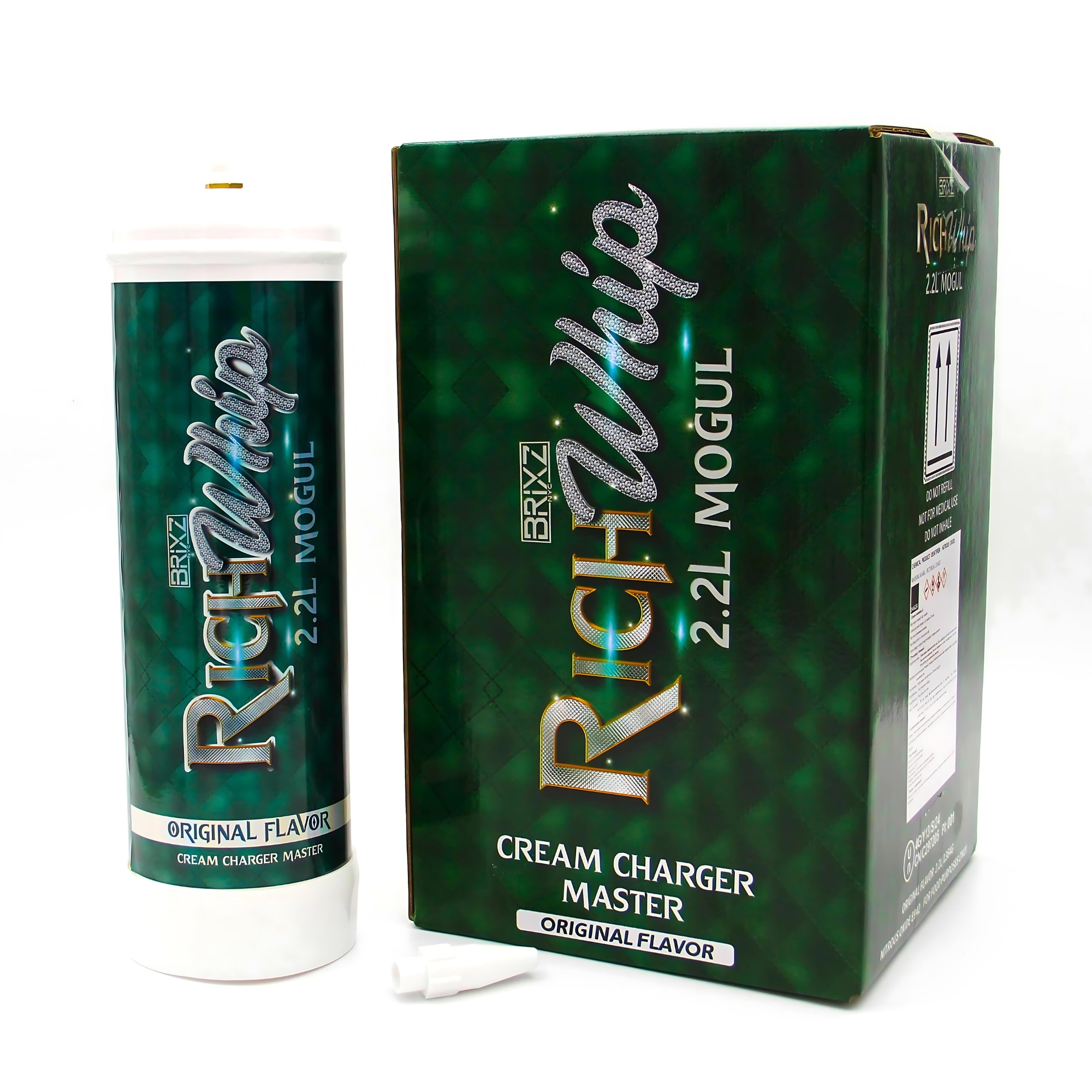 BRIXZ NYC RICH WHIP CREAM CHARGERS 2.2L TANK ORIGINAL -BOX OF 4 TANK ...