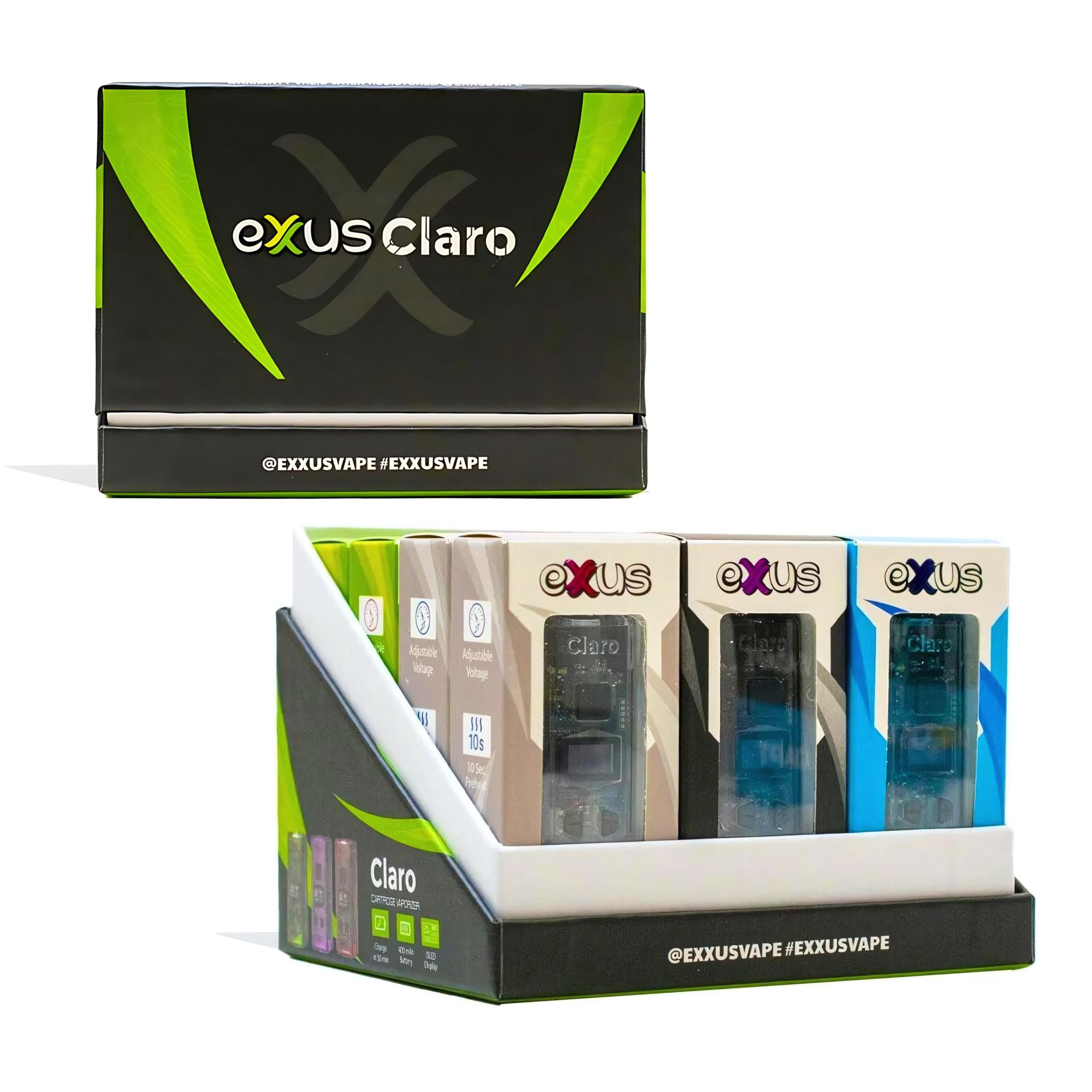 EXXUS CLARO CARTRIDGE VAPORIZER 12PK DISPLAY BOX – Empire Smoke ...