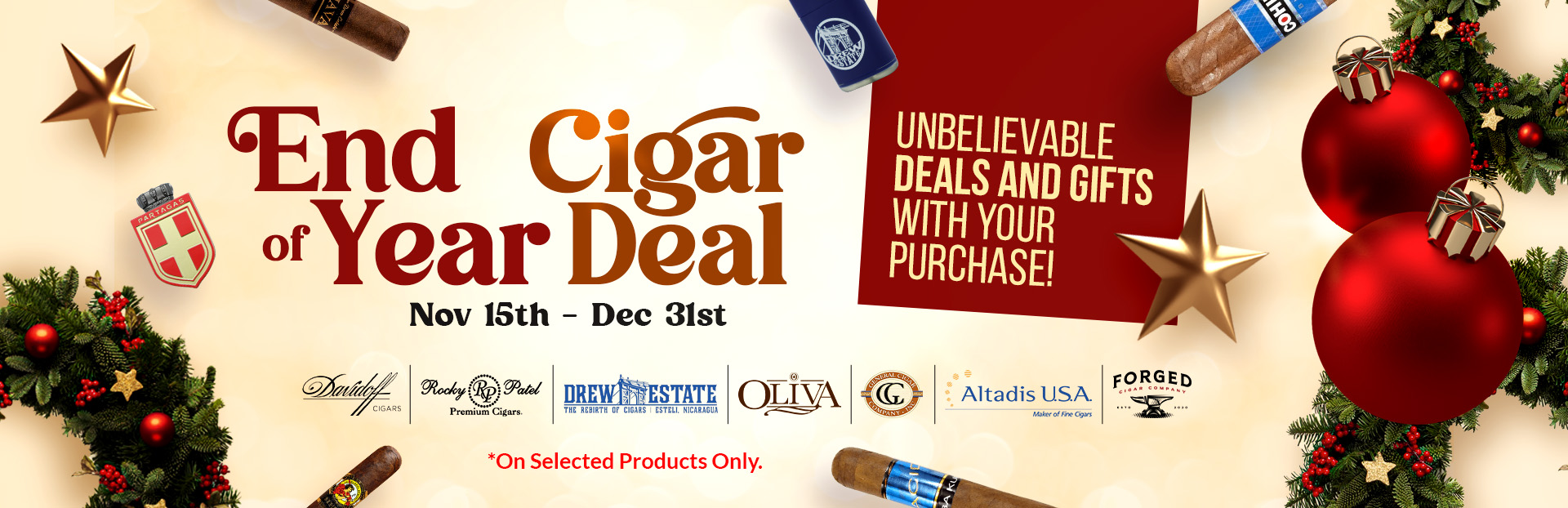 End Of Year Cigar Deal main Banner