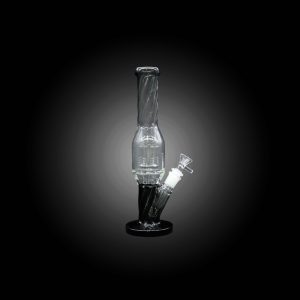 12'' DOUBLE SWIRL 8 ARM SPIRAL WATERPIPE BLACK