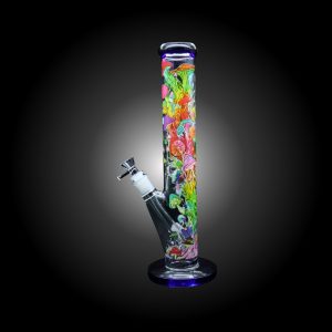 14" GROOVY MUSHROOM CYLINDER WATER PIPE BLUE