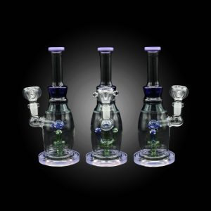 8.5'' WORMY DOTTED WATER PIPE PURPLE