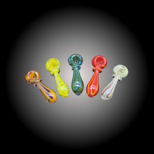 2.5''  FRIT LINE MIX COLOR HAND PIPE 25CT JAR