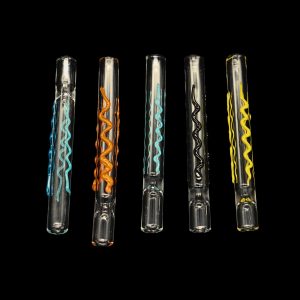 3'' SCRIBBLES GLASS ONE HITTER MIXED COLOR 50CT JAR