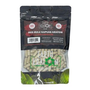 EARTH KRATOM 300CT CAPSULE RED HULU KAPUAS