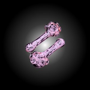 4" FRIT MARBLE HEAD TUBE PINK HAND PIPE 12CT JAR